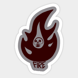 fire skull Sticker